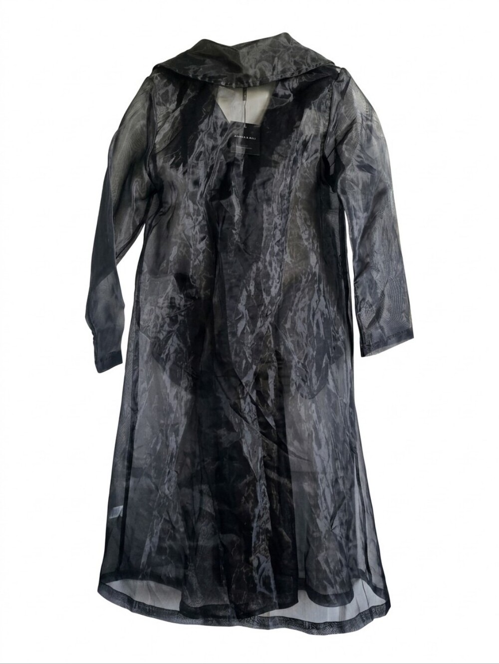 JLUXLABEL | Black Cornwell Sheer Coat Organza Jacket Size M - Picture 8 of 14